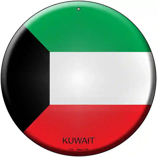 Kuwait Country Novelty Metal Circular Sign