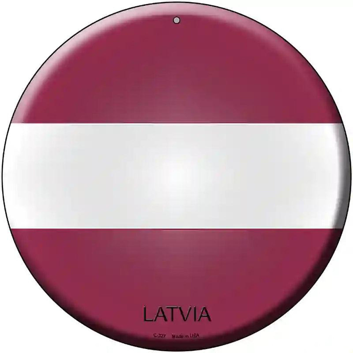 Latvia Country Novelty Metal Circular Sign