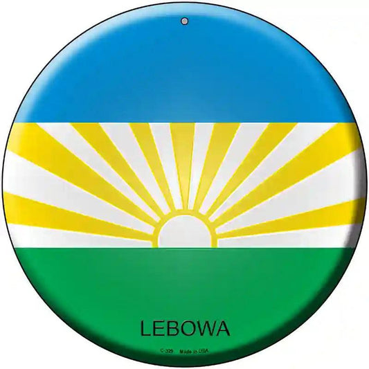 Lebowa Country Novelty Metal Circular Sign