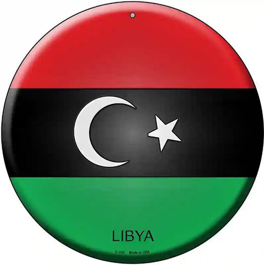 Libya Country Novelty Metal Circular Sign