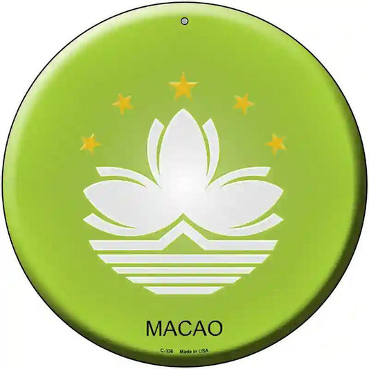 Macao Country Novelty Metal Circular Sign