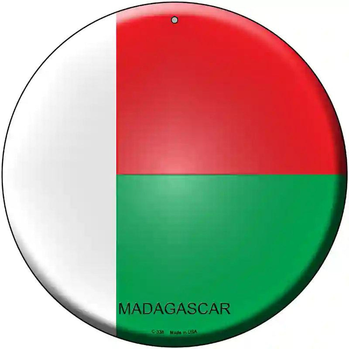 Madagascar Country Novelty Metal Circular Sign