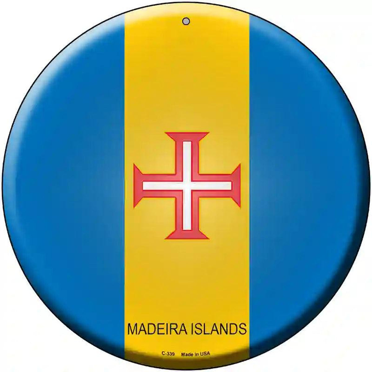 Madeira Islands Country Novelty Metal Circular Sign