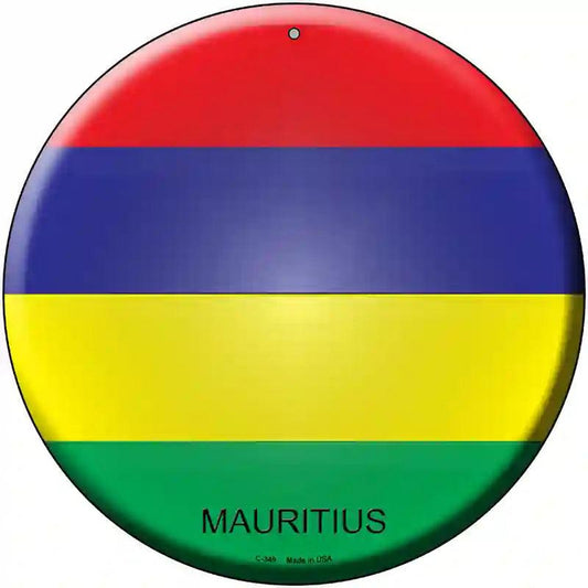 Mauritius Country Novelty Metal Circular Sign