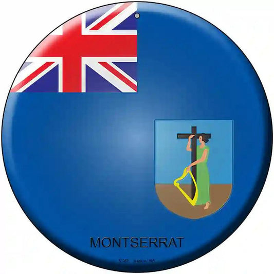 Montserrat Country Novelty Metal Circular Sign