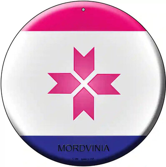 Mordvinia Country Novelty Metal Circular Sign