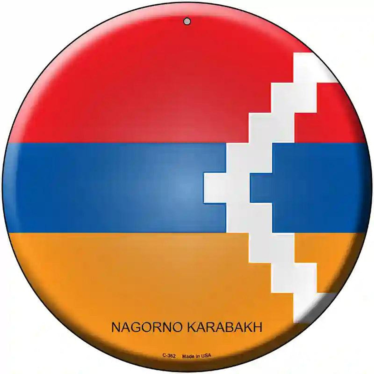 Nagorno Karabakh Country Novelty Metal Circular Sign