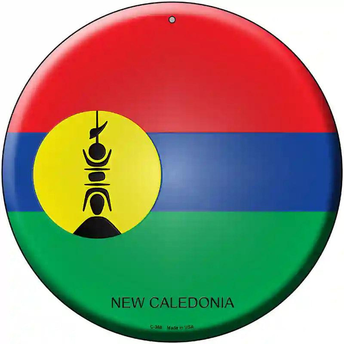 New Caledonia Country Novelty Metal Circular Sign