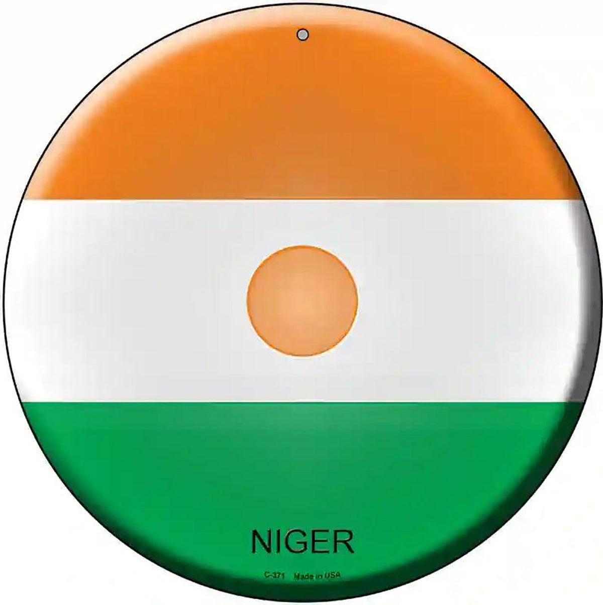 Niger Country Novelty Metal Circular Sign