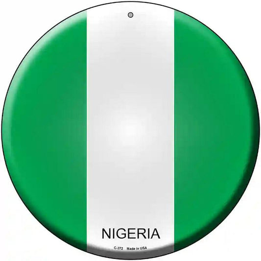 Nigeria Country Novelty Metal Circular Sign