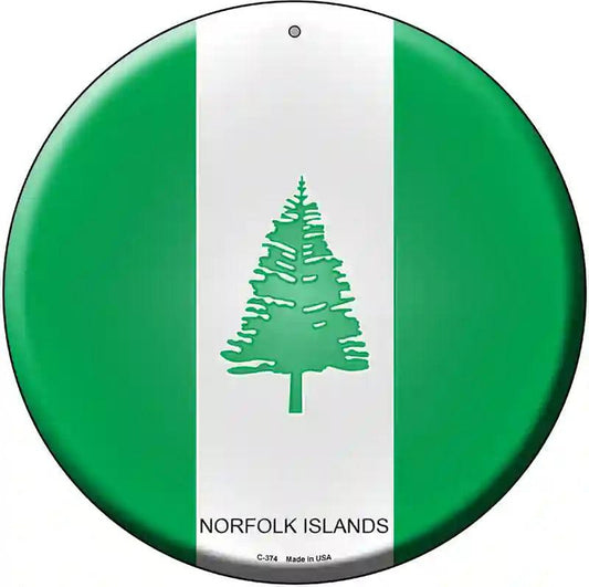 Norfolk Islands Novelty Metal Circular Sign