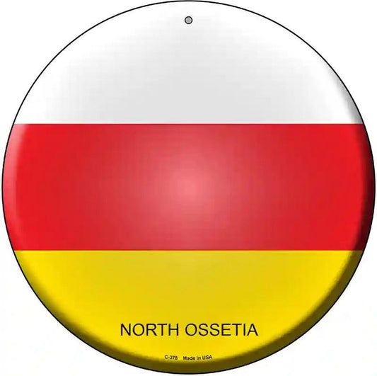 North Ossetia Country Novelty Metal Circular Sign