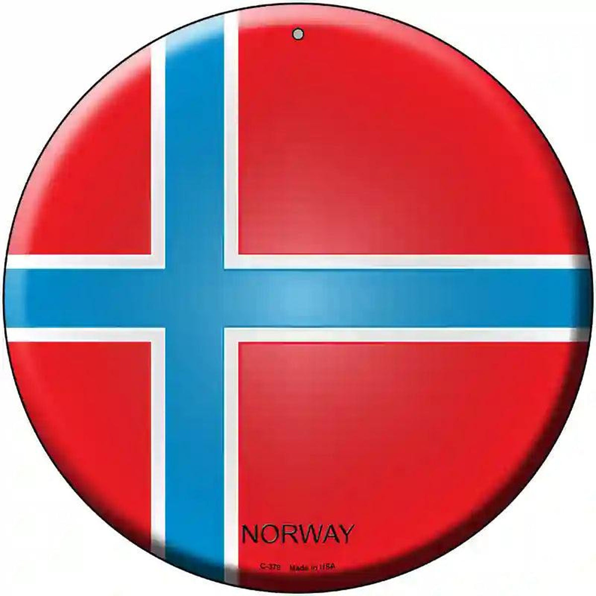 Norway Country Novelty Metal Circular Sign