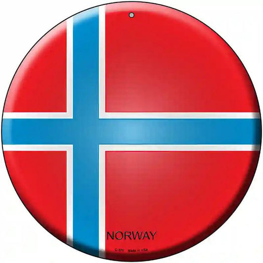Norway Country Novelty Metal Circular Sign