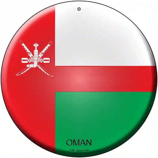 Oman Country Novelty Metal Circular Sign