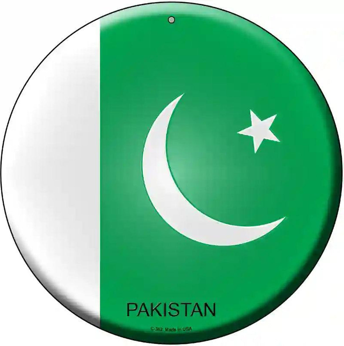 Pakistan Country Novelty Metal Circular Sign