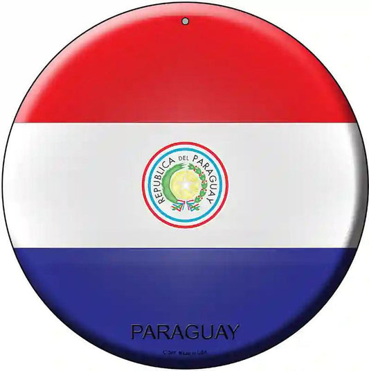 Paraguay Country Novelty Metal Circular Sign