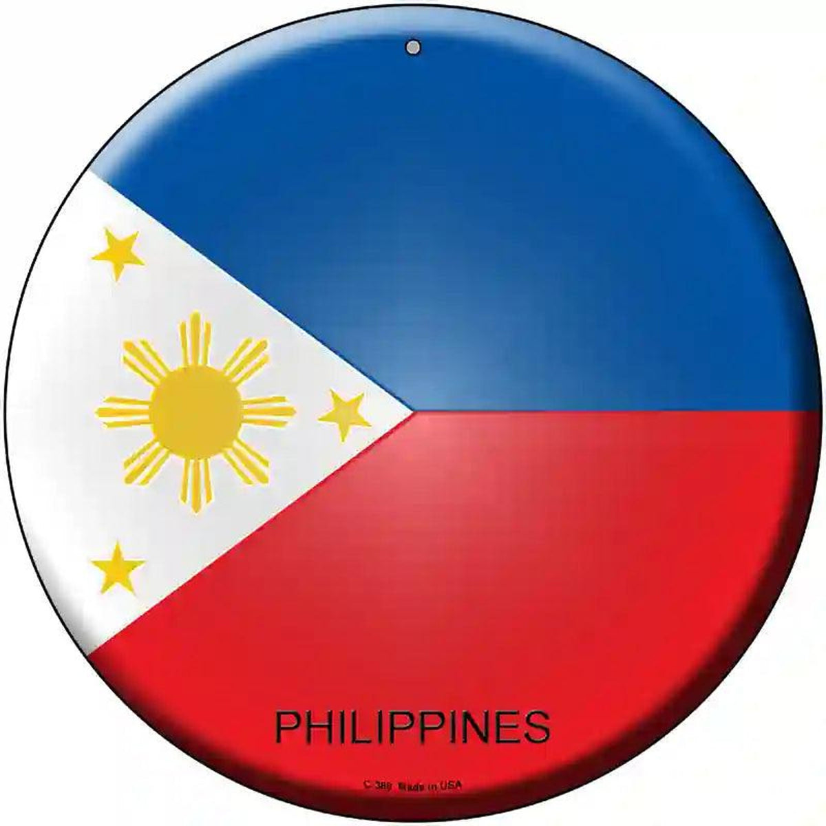 Philippines Country Novelty Metal Circular Sign