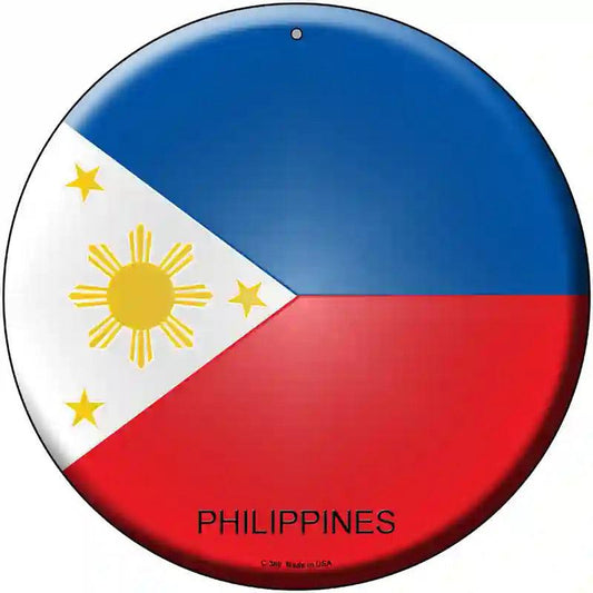 Philippines Country Novelty Metal Circular Sign