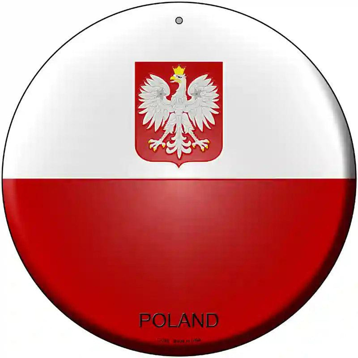 Poland Country Novelty Metal Circular Sign