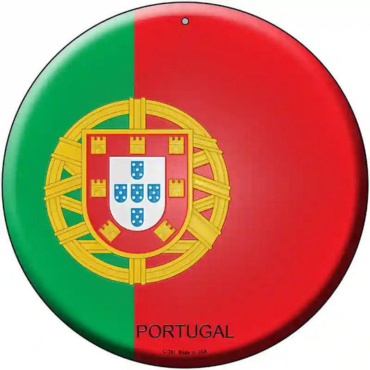 Portugal Country Novelty Metal Circular Sign