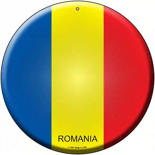 Romania Country Novelty Metal Circular Sign