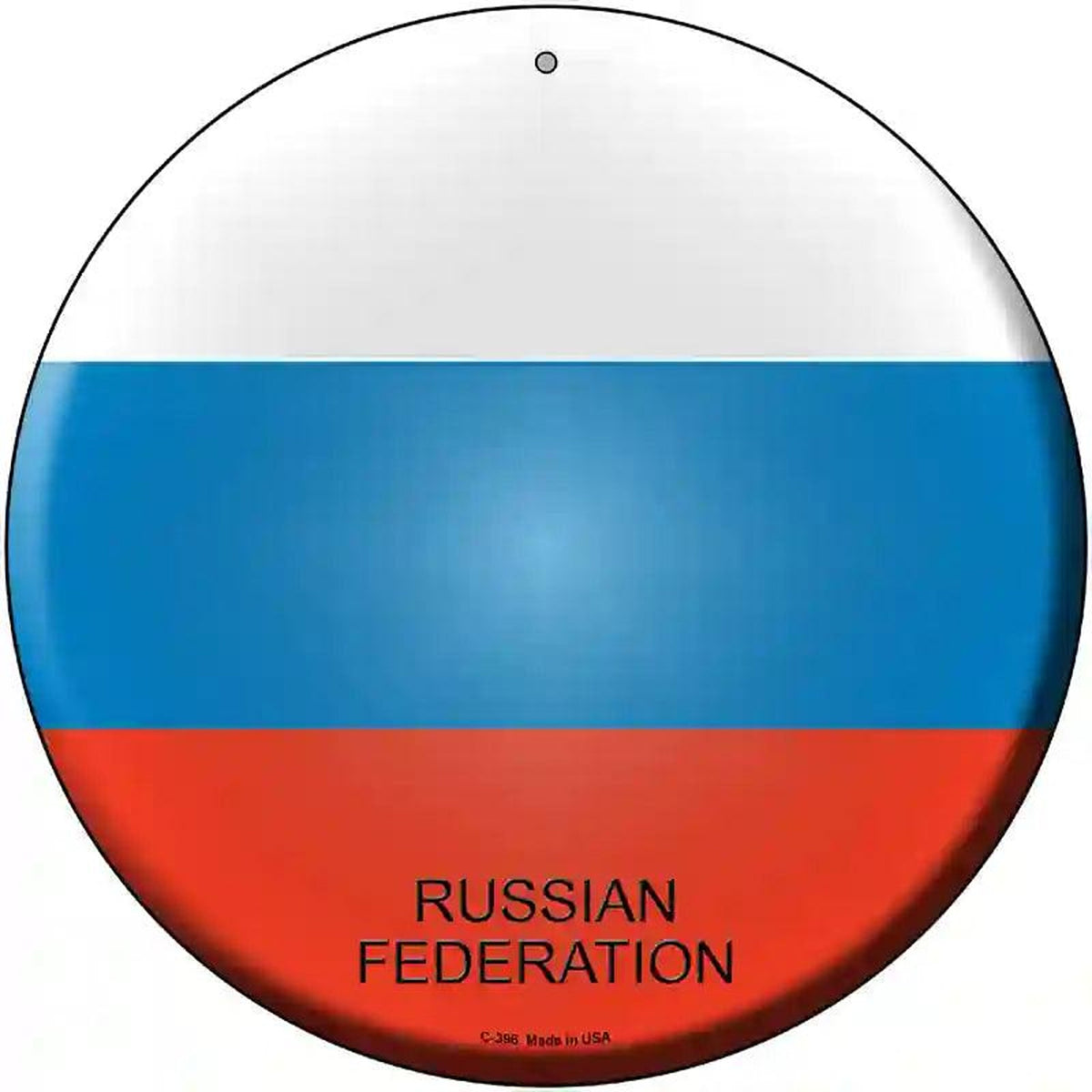 Russian Federation Country Novelty Metal Circular Sign