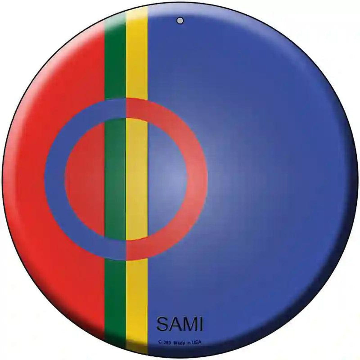 Sami Country Novelty Metal Circular Sign