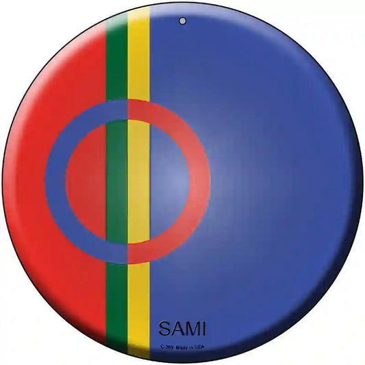 Sami Country Novelty Metal Circular Sign