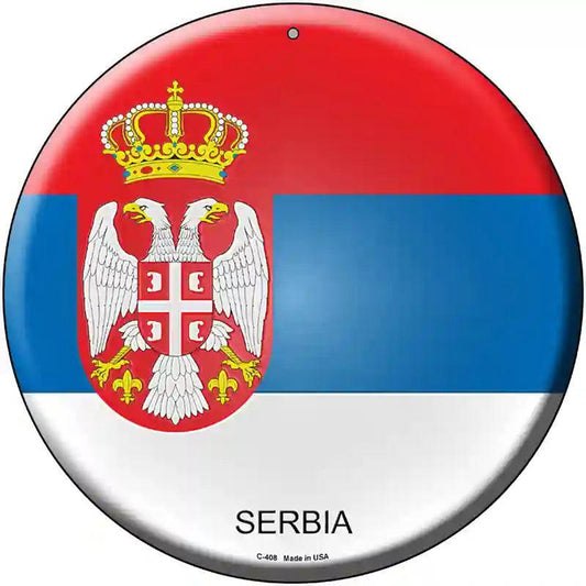 Serbia Country Novelty Metal Circular Sign