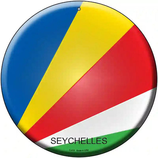 Seychelles Country Novelty Metal Circular Sign
