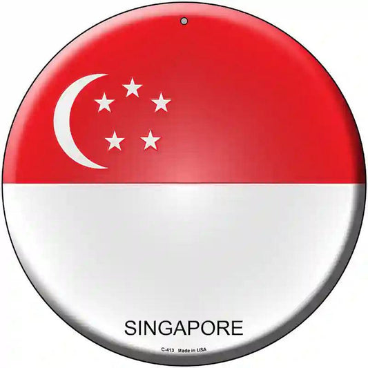 Singapore Country Novelty Metal Circular Sign