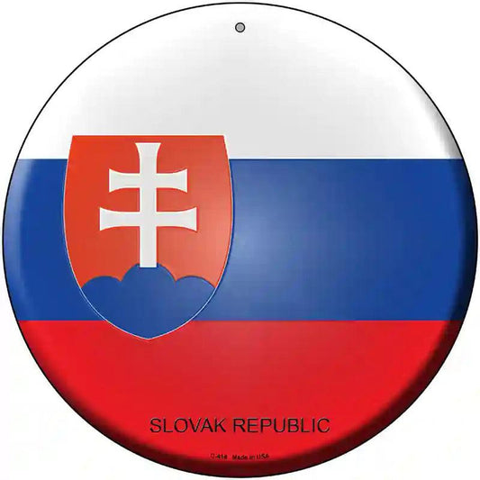 Slovak Republic Country Novelty Metal Circular Sign