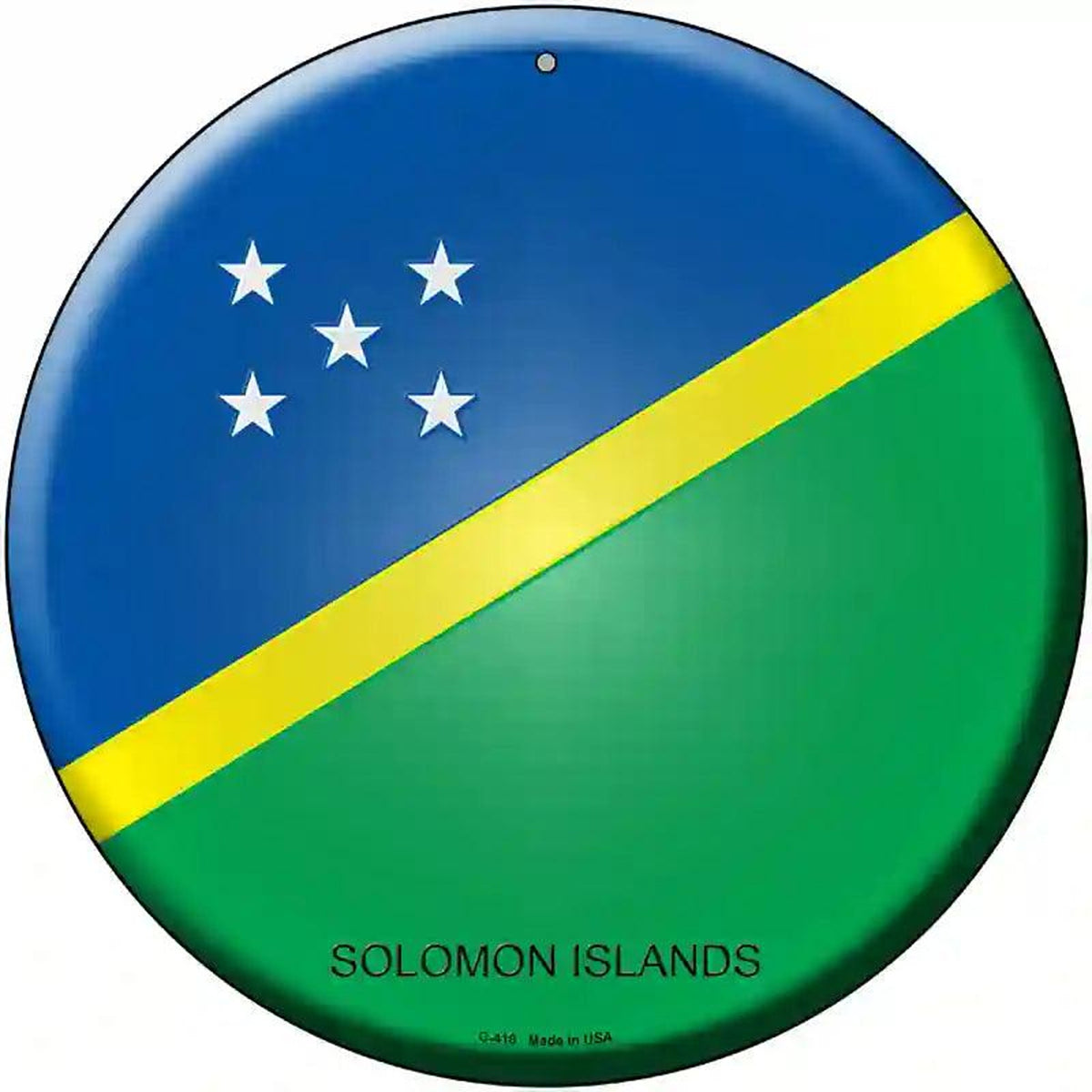 Soloman Islands Country Novelty Metal Circular Sign