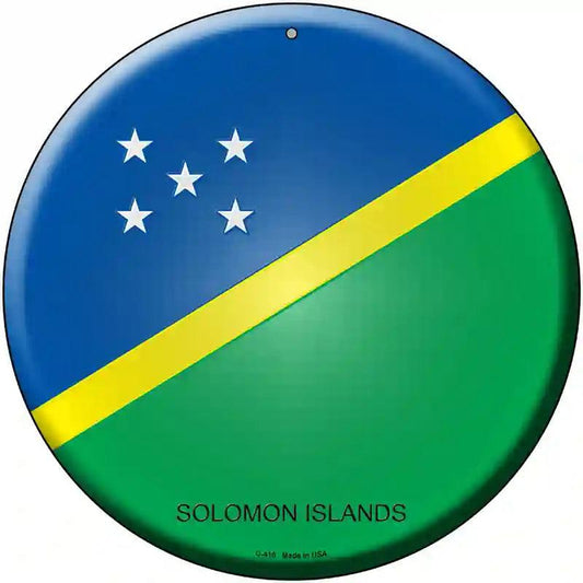 Soloman Islands Country Novelty Metal Circular Sign