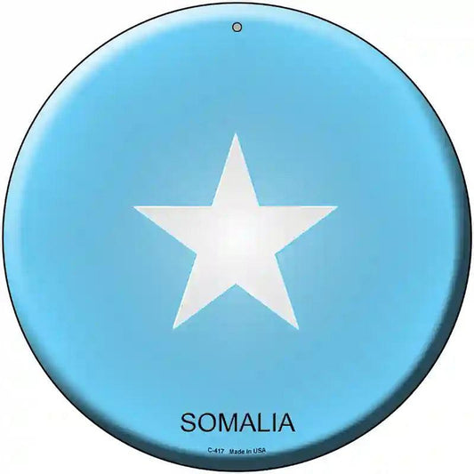 Somalia Country Novelty Metal Circular Sign