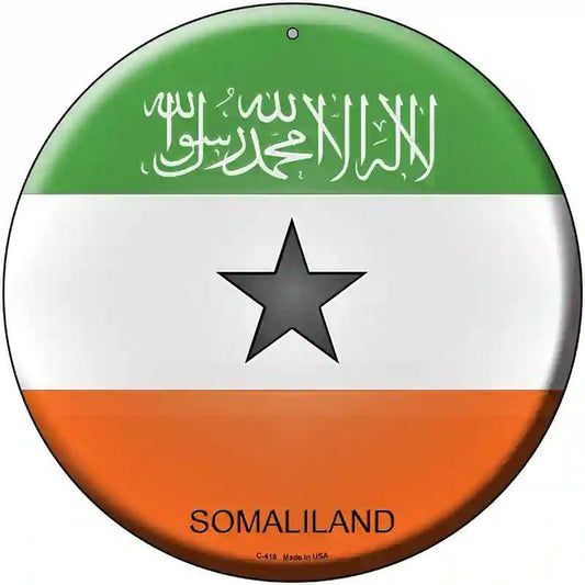 Somaliland Country Novelty Metal Circular Sign