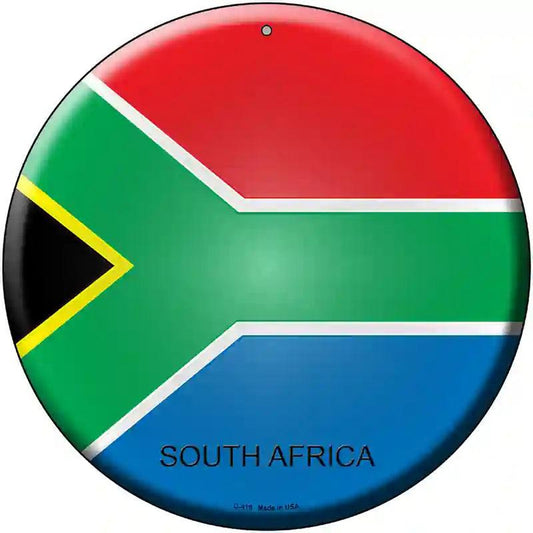 South Africa Country Novelty Metal Circular Sign