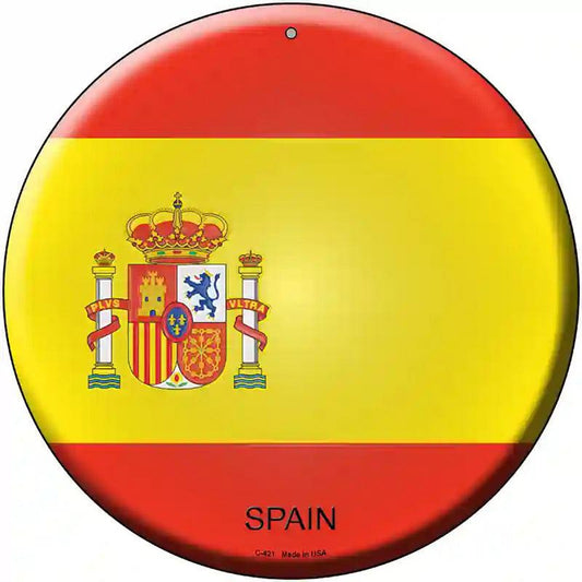 Spain Country Novelty Metal Circular Sign