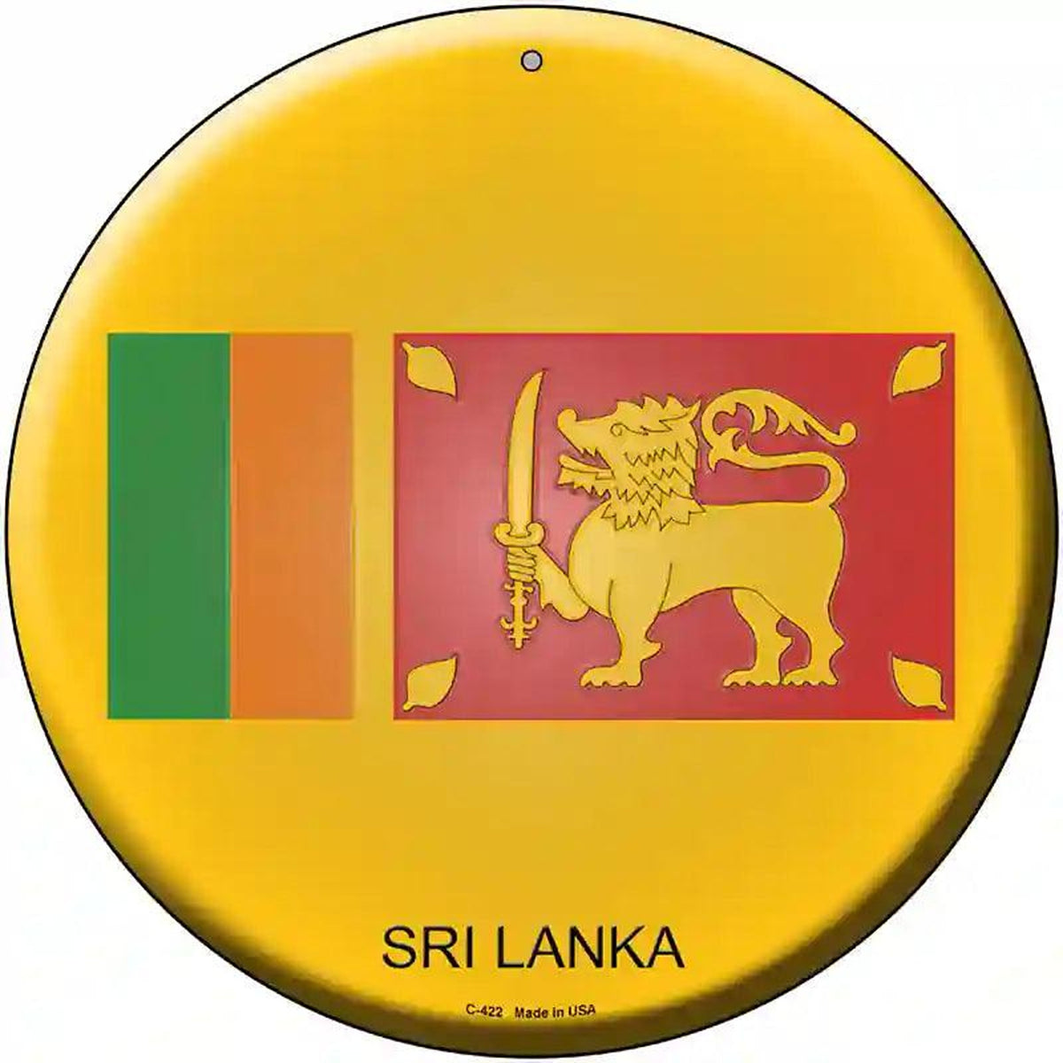 Sri Lanka Novelty Metal Circular Sign