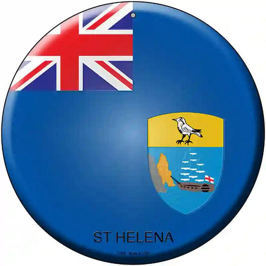 St Helena Country Novelty Metal Circular Sign