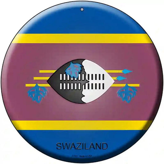 Swaziland Country Novelty Metal Circular Sign