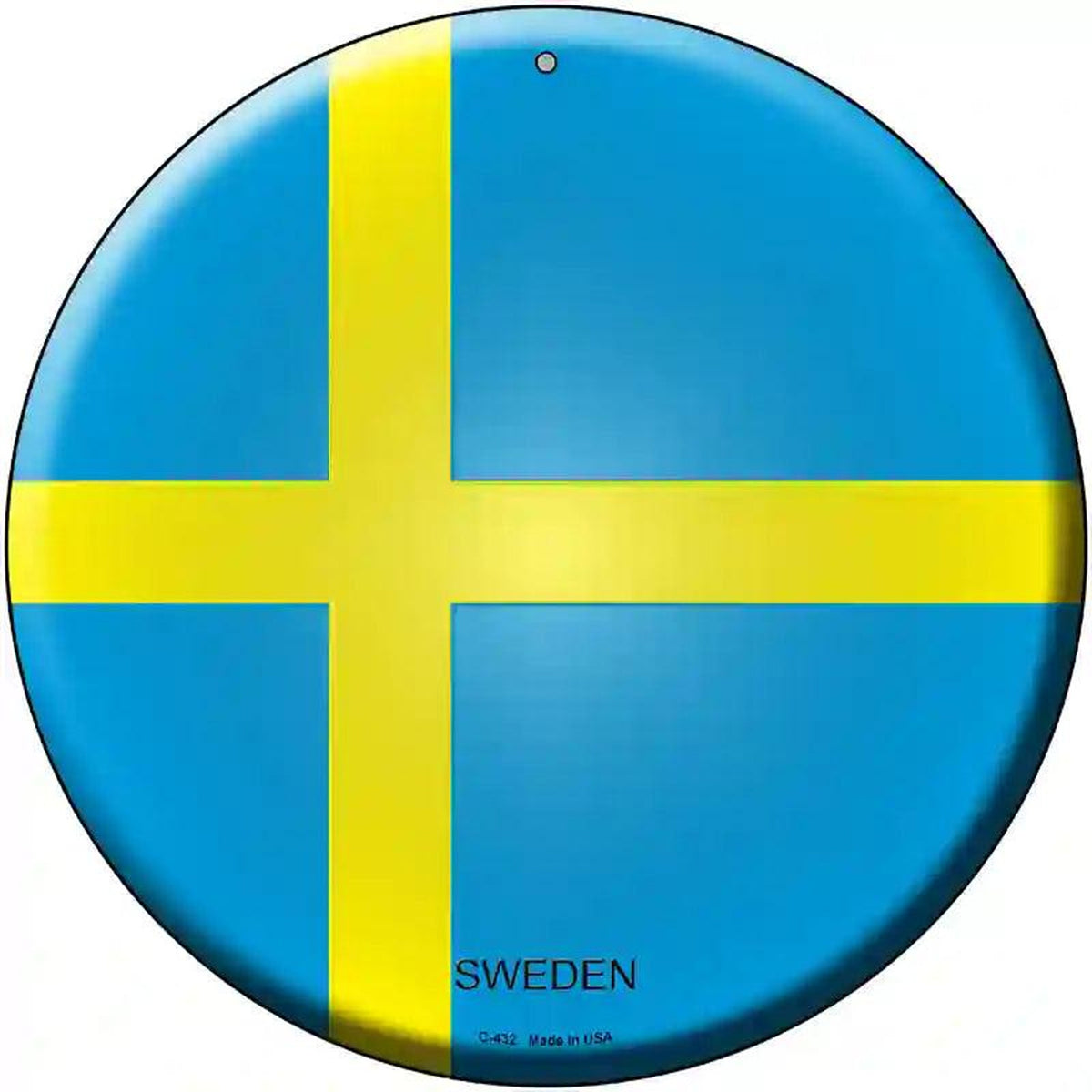 Sweden Country Novelty Metal Circular Sign