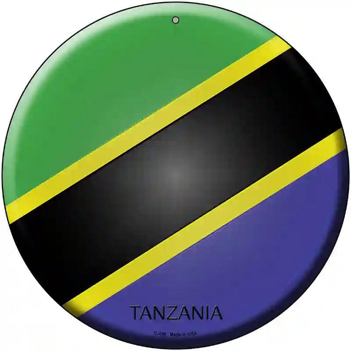 Tanzania Country Novelty Metal Circular Sign