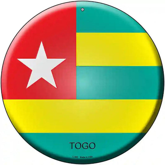 Togo Country Novelty Metal Circular Sign