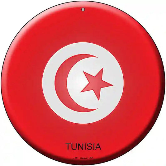 Tunisia Country Novelty Metal Circular Sign