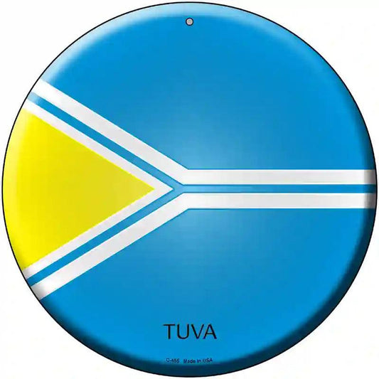 Tuva Country Novelty Metal Circular Sign