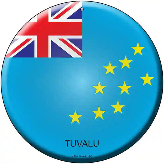 Tuvalu Country Novelty Metal Circular Sign