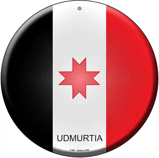 Udmurtia Country Novelty Metal Circular Sign