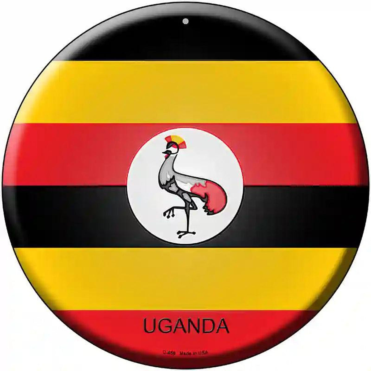 Uganda Country Novelty Metal Circular Sign